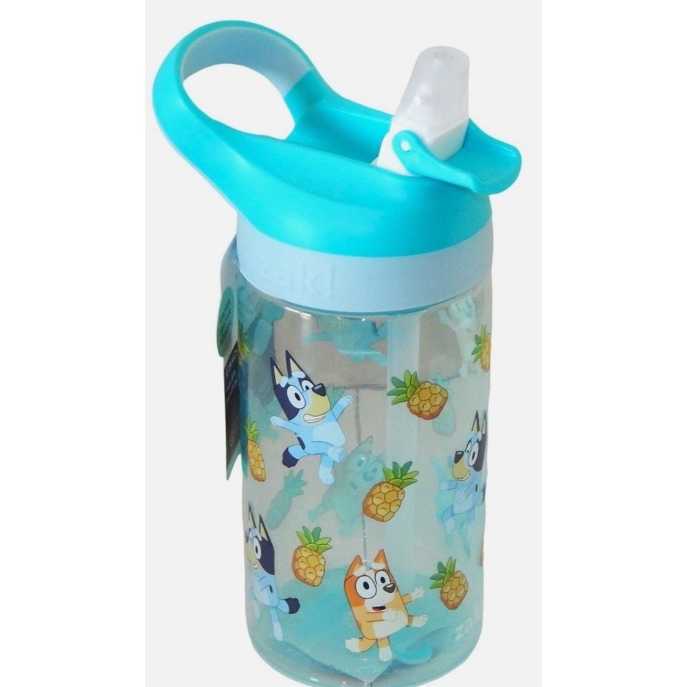 BLUEY & BINGO Zak! Plastic Water Bottle No Leak BPA-Free 16 oz. Drink Container